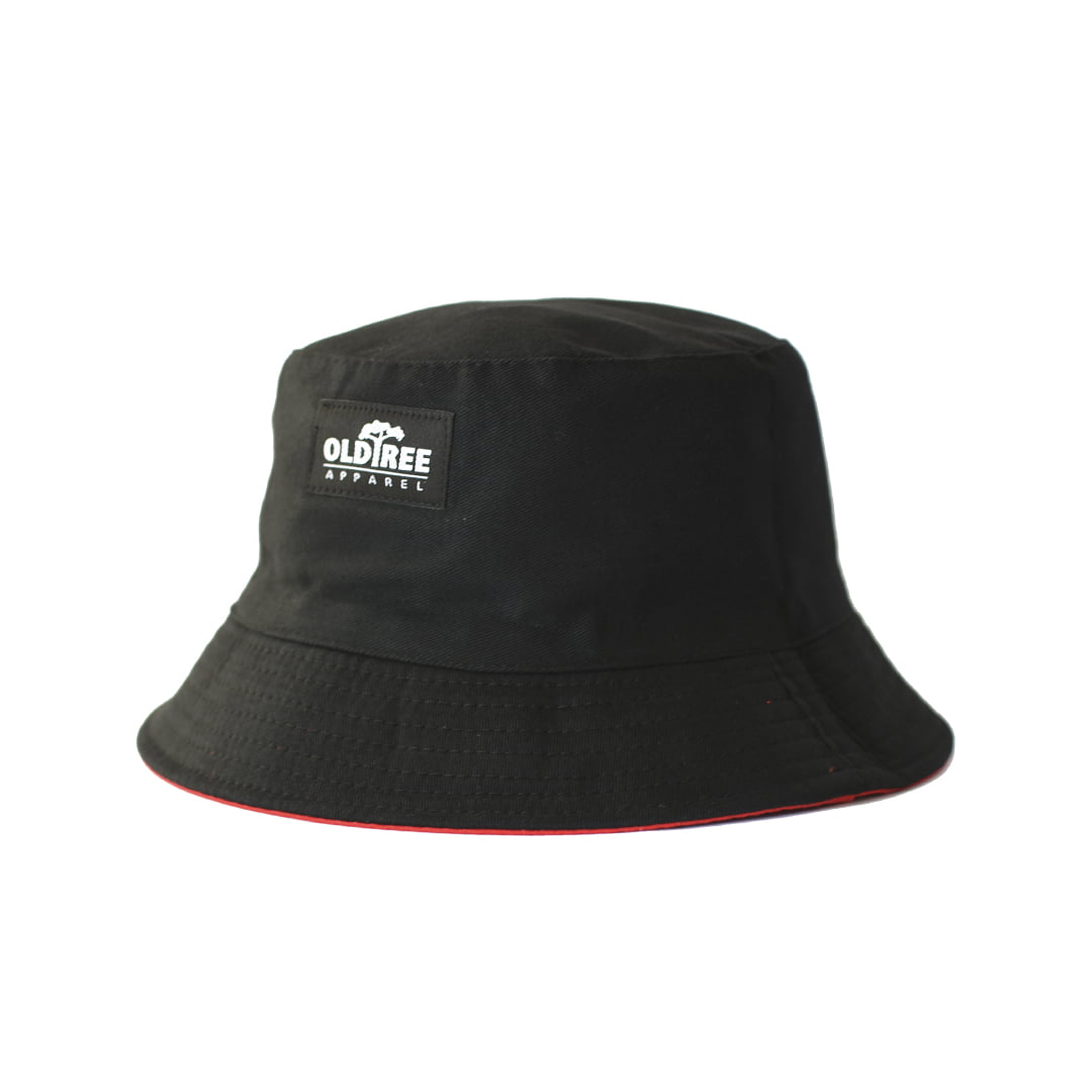 Bucket Hat Rojo Negro Reversible