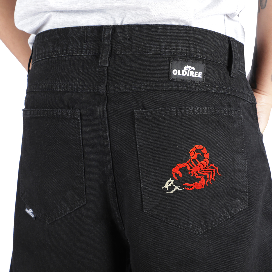 Jeans Baggy Negro Trunk Scorpion Old Tree