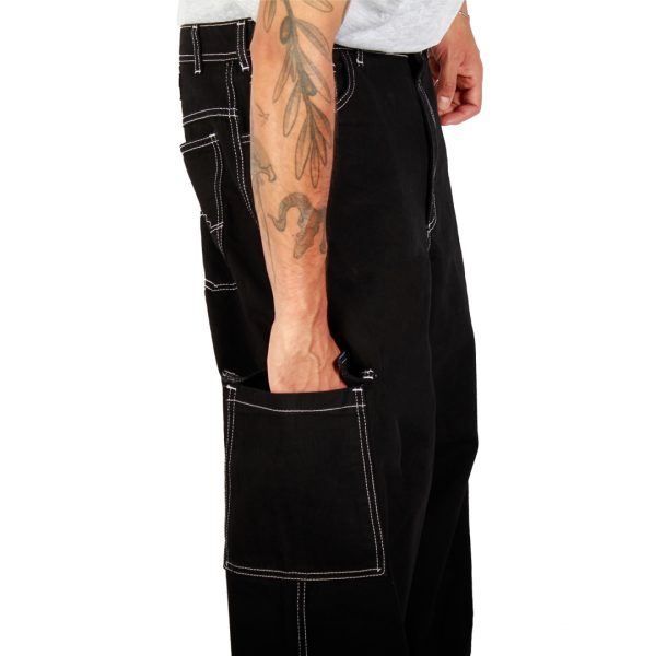 Jeans Cargo Extra Baggy Negro Contrast Old Tree - Imagen 5