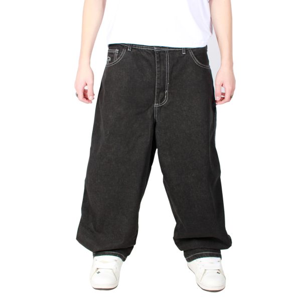 Jeans Extra Baggy Negro Silver Contrast Old Tree