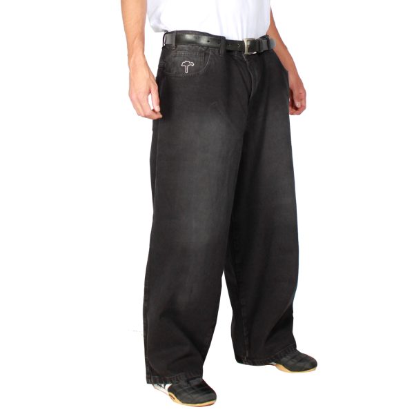 Jeans Extra Baggy Negro Focalizado Old Tree - Imagen 2