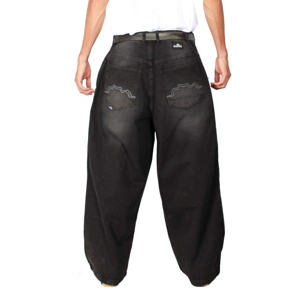 Jeans Extra Baggy Negro Focalizado Old Tree - Imagen 3
