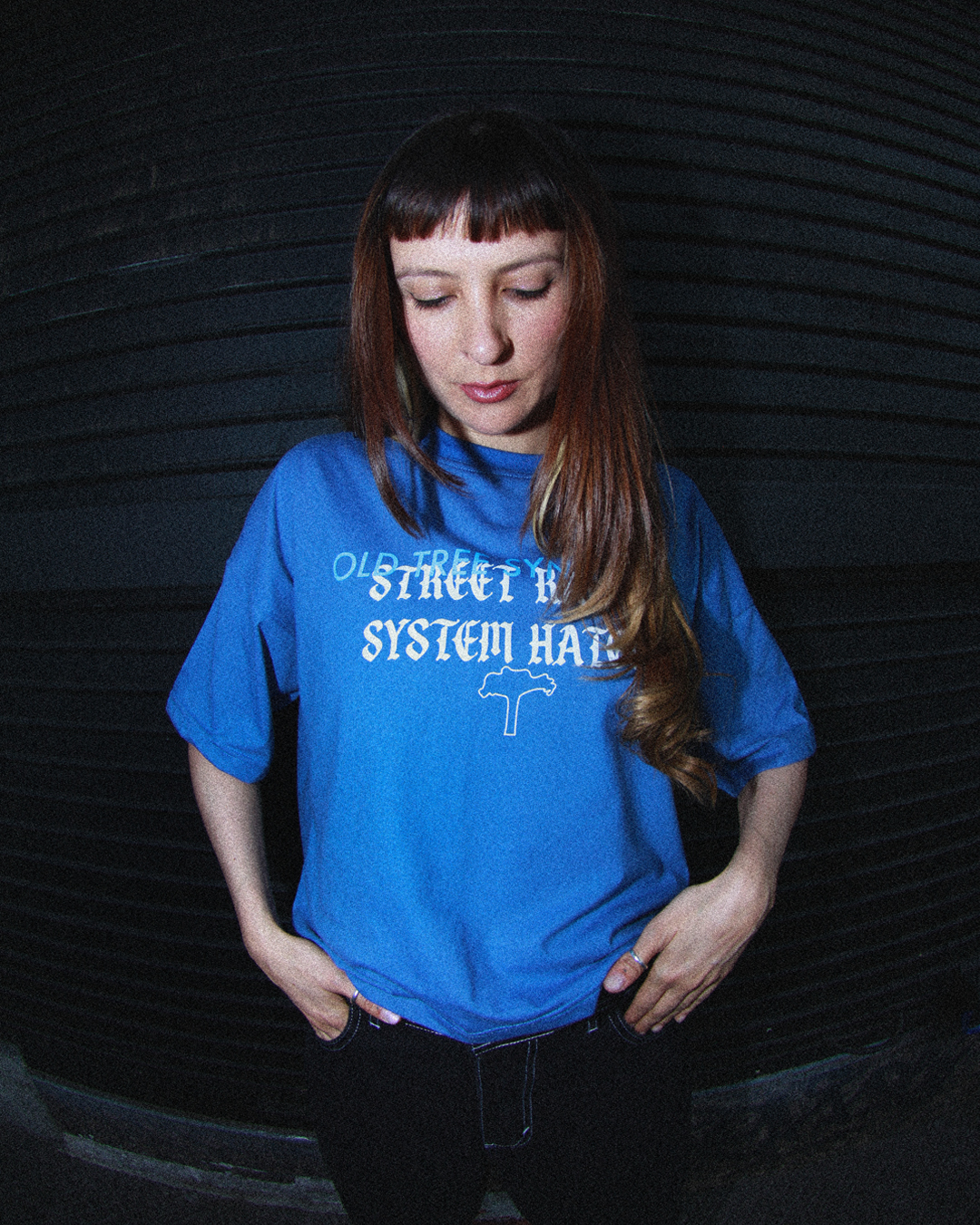 Polera Boxy Fit Syndicate Celeste Old Tree