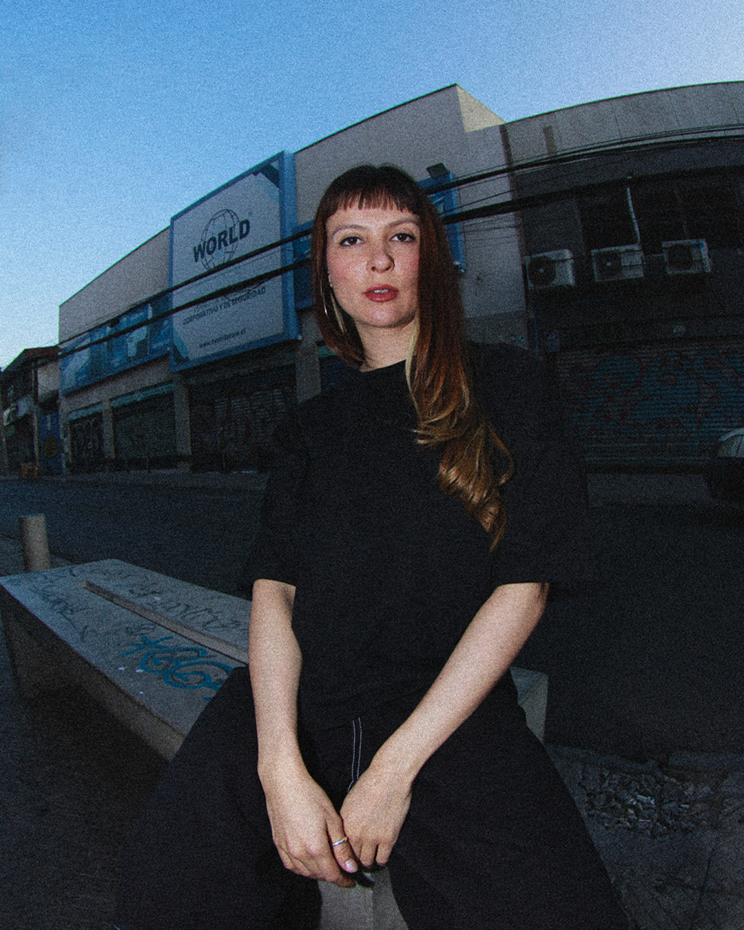 Polera Boxy Fit Ellipse Bordado Negra Old Tree