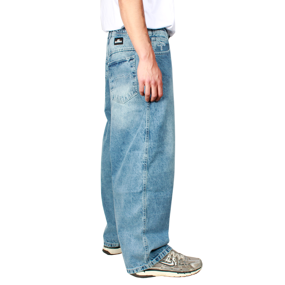 Jeans Extra Baggy Celeste Ice Focalizado Old Tree