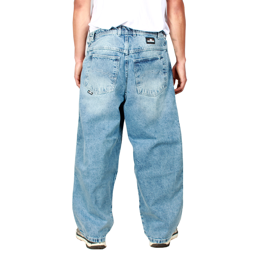 Jeans Extra Baggy Celeste Ice Focalizado Old Tree - Imagen 3