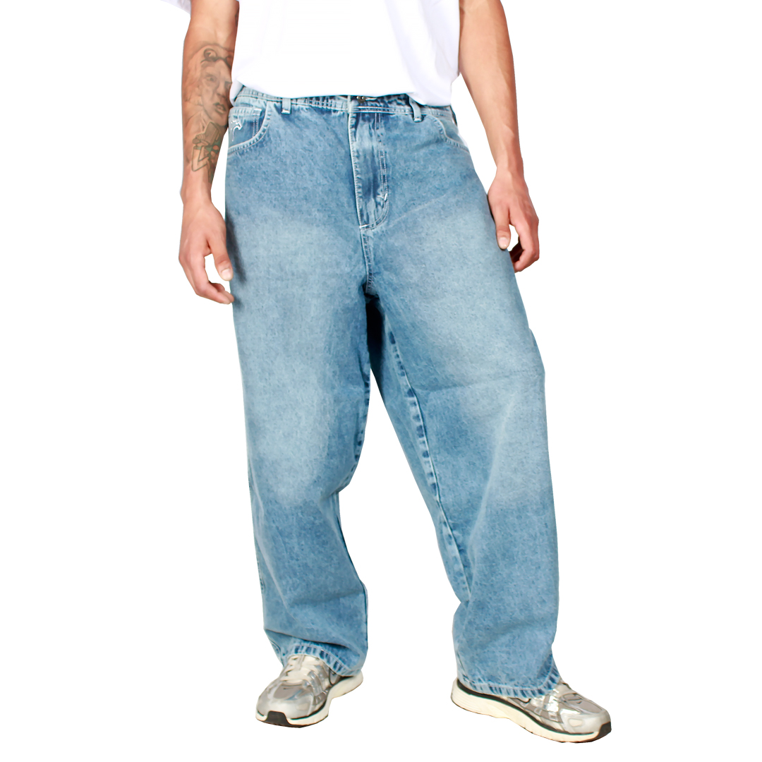 Jeans Extra Baggy Celeste Ice Focalizado Old Tree