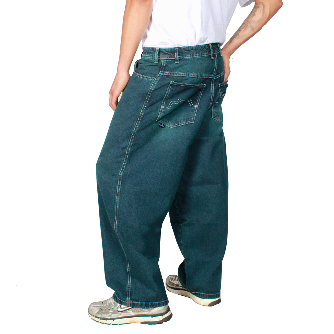 Jeans Extra Baggy Verde Focalizado Old Tree - Imagen 4