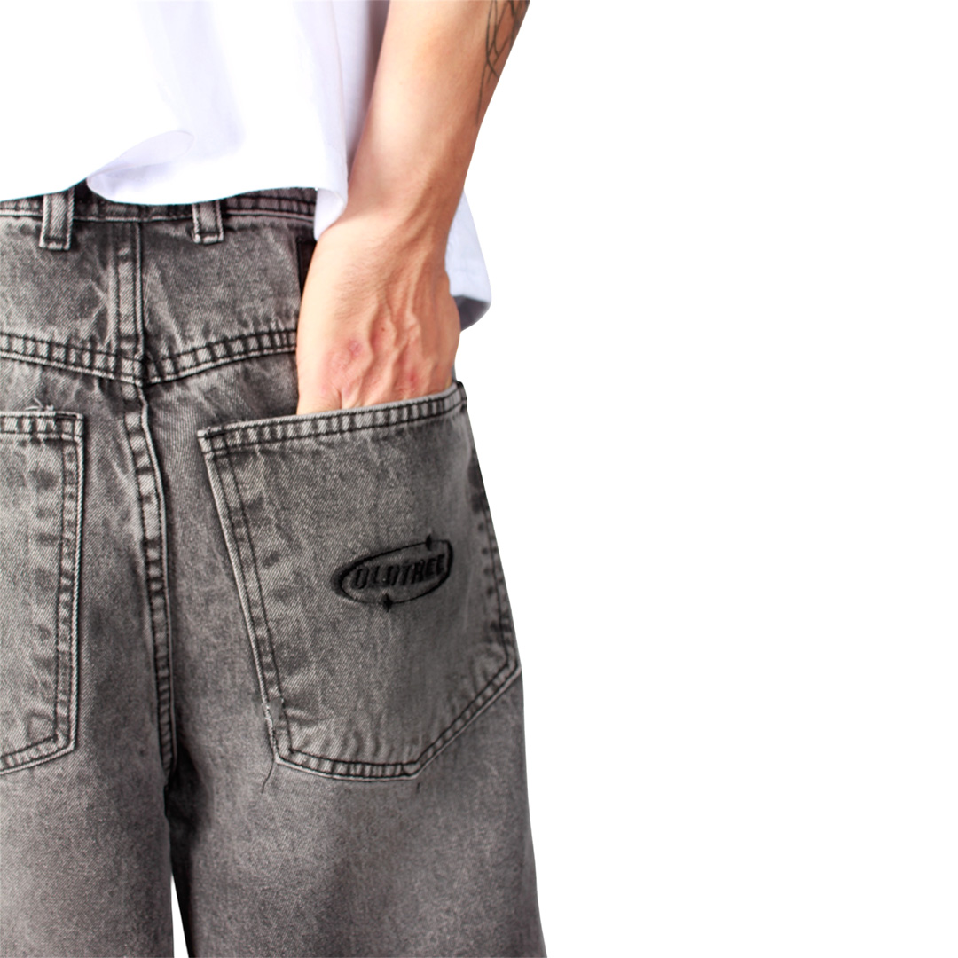 Jeans Extra Baggy Focalizado Acid Wash Ellipse Old Tree - Imagen 4
