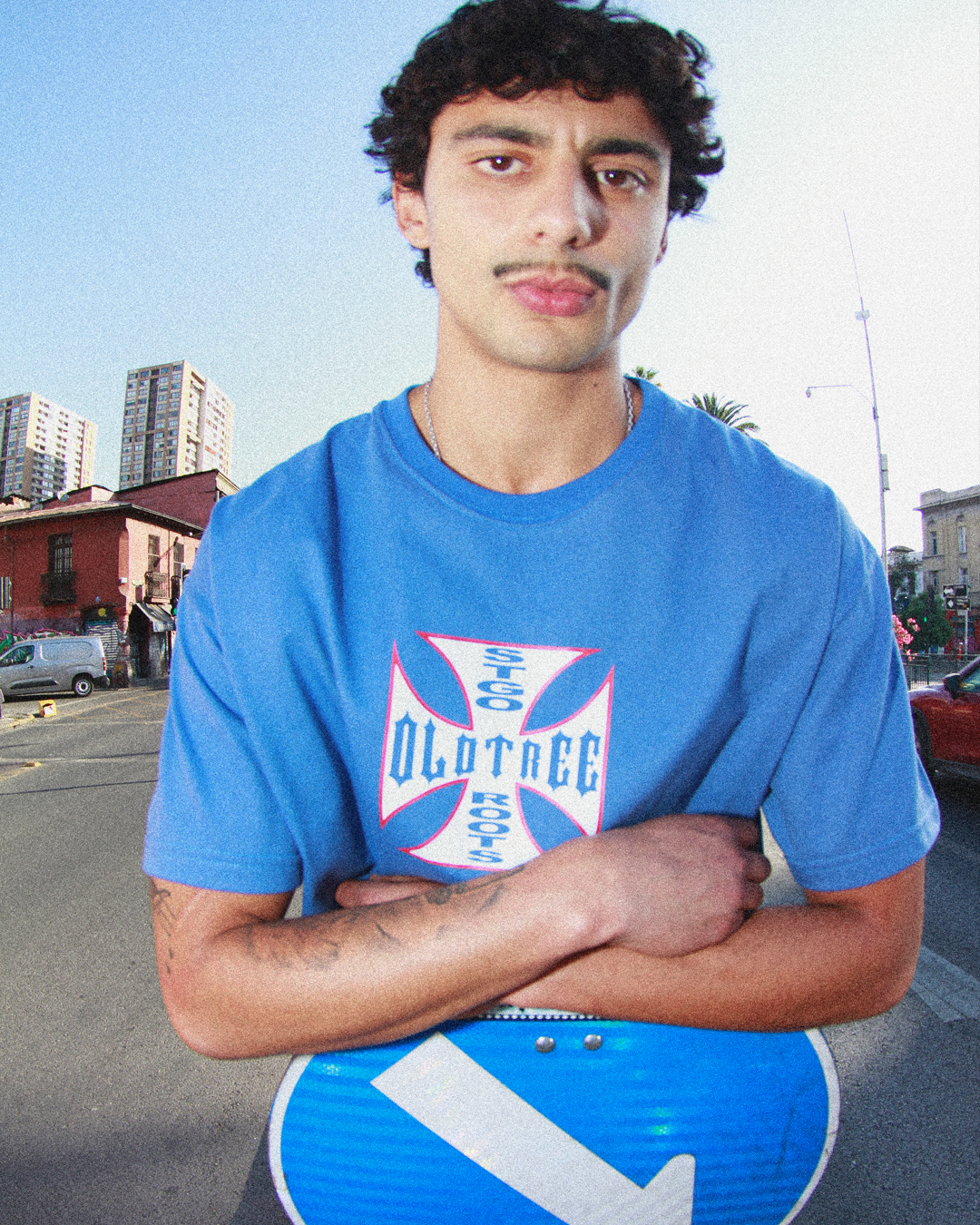 Polera Stgo Roots Celeste Old Tree