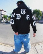 Hoodie Gotic French Terry Negro Old Tree - Imagen 4
