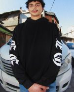 Hoodie Gotic French Terry Negro Old Tree - Imagen 3