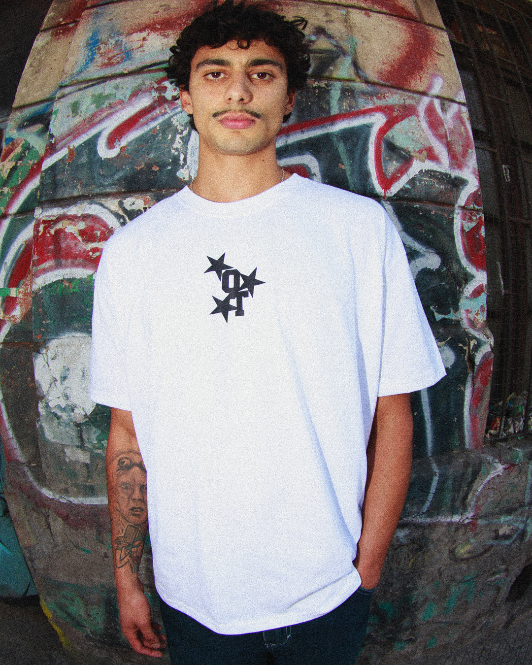 Polera Stars Blanca Old Tree