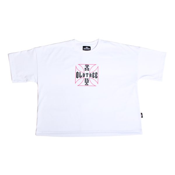 Polera Boxy Fit Stgo Roots Blanca Old Tree