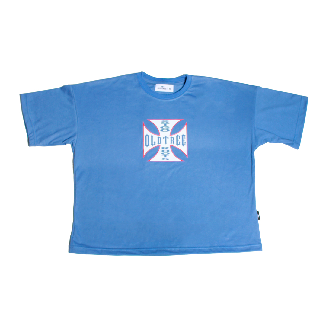Polera Boxy Fit Stgo Roots Celeste Old Tree