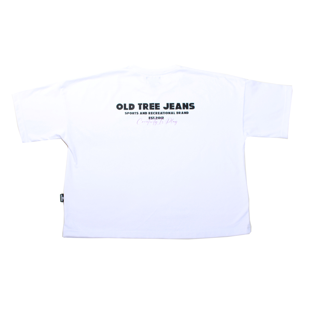 Polera Boxy Fit Sports Blanca Old Tree