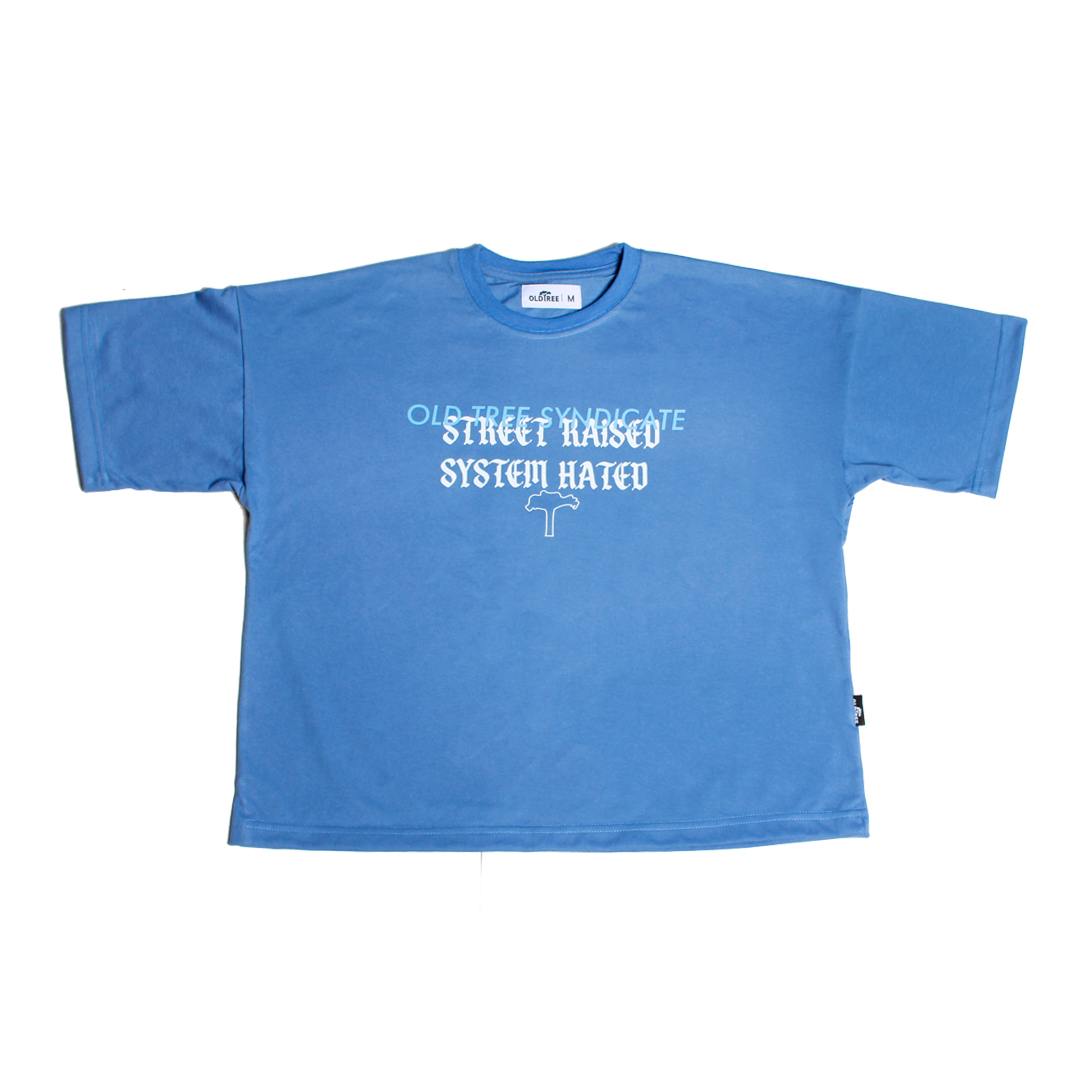 Polera Boxy Fit Syndicate Celeste Old Tree