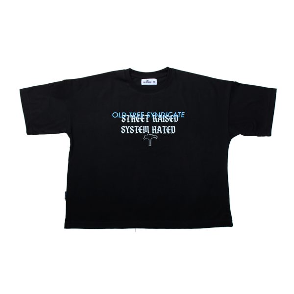 Polera Boxy Fit Syndicate Negra Old Tree