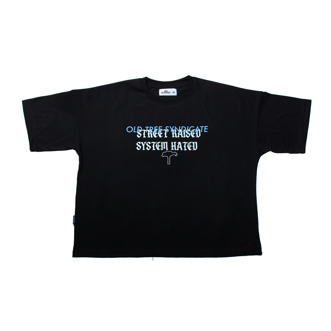 Polera Boxy Fit Syndicate Negra Old Tree