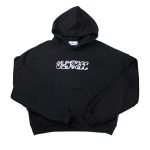 Hoodie Boxy Fit Letters Bordado Negro Old Tree