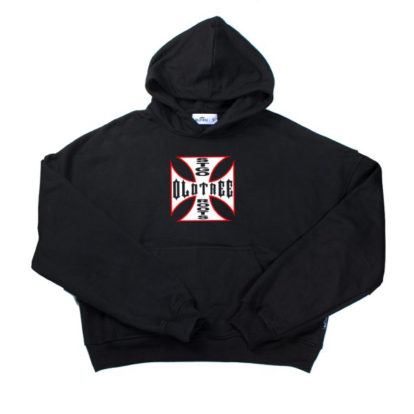 Hoodie Boxy Fit Stgo Roots Negro Old Tree