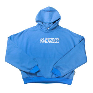 Hoodie Boxy Fit Letters Bordado Celeste Old Tree