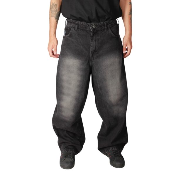 Jeans Extra Baggy Negro Silver Focalizado Old Tree