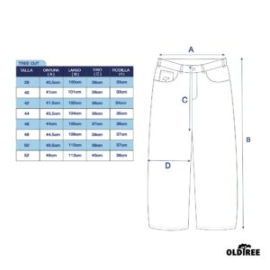 Jeans Baggy Three Cut Azul Contrast Old Tree - Imagen 5
