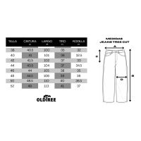 Jeans Baggy Three Cut Azul Contrast Old Tree - Imagen 5