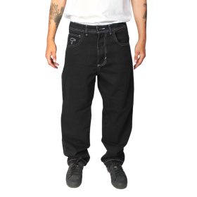 Jeans Regular Negro Contrast Trunk