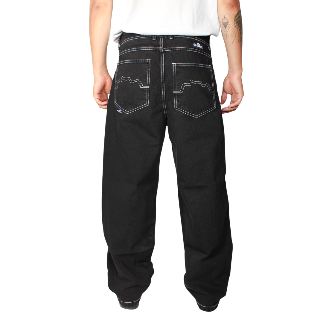 Jeans Regular Negro Contrast Trunk - Imagen 3