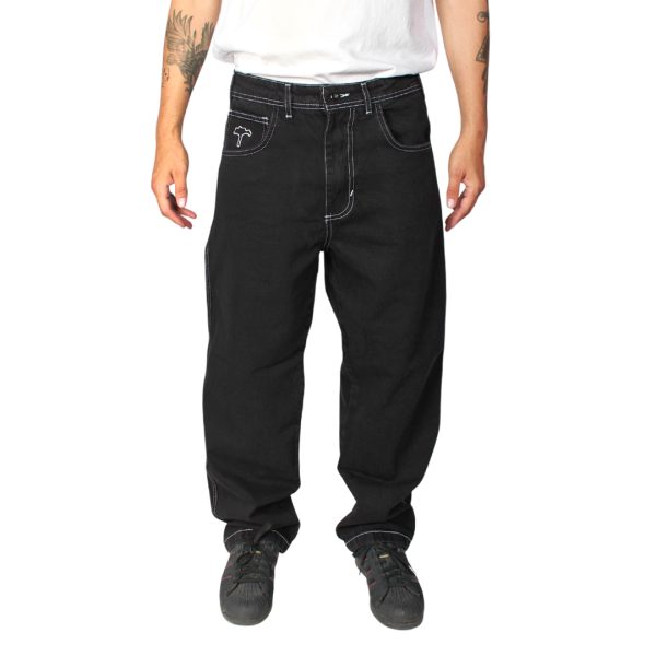 Jeans Regular Negro Contrast Trunk