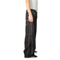 Jeans Baggy Three Cut Negro Silver Old Tree - Imagen 2