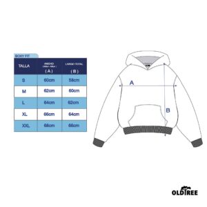 Hoodie OT Boxy Fit Gris Melange Old Tree - Imagen 3