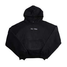 Hoodie Boxy Fit Fence Negro Old Tree