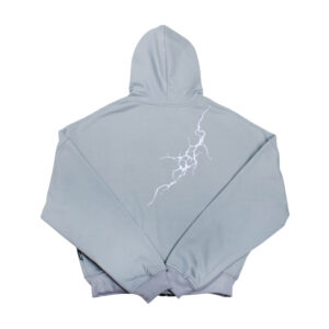 Hoodie Zip Bubble Boxy Fit Gris Oscuro Old Tree - Imagen 3