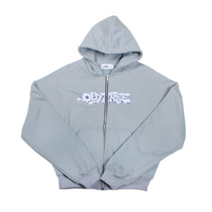 Hoodie Zip Bubble Boxy Fit Gris Oscuro Old Tree