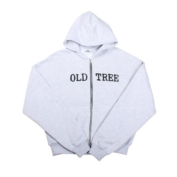 Hoodie Zip Back To The Roots Boxy Fit Gris Old Tree