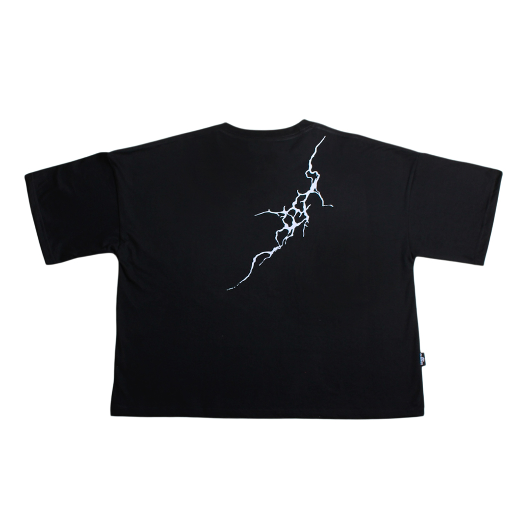 Polera Boxy Fit Bubble Negra Old Tree