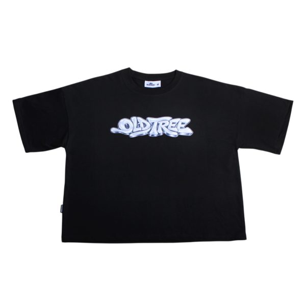 Polera Boxy Fit Bubble Negra Old Tree