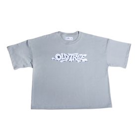 Polera Boxy Fit Bubble Gris Old Tree