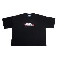 Polera Boxy Fit Fear Negra Old Tree