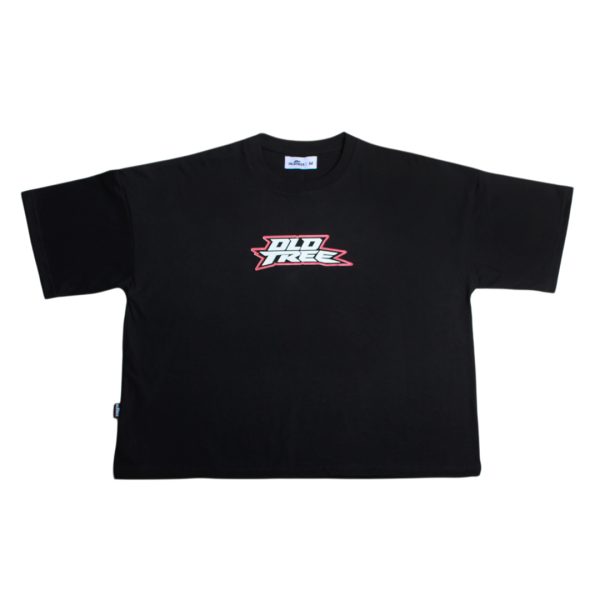 Polera Boxy Fit Fear Negra Old Tree