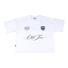 Polera Boxy Fit Escudos Blanca Old Tree