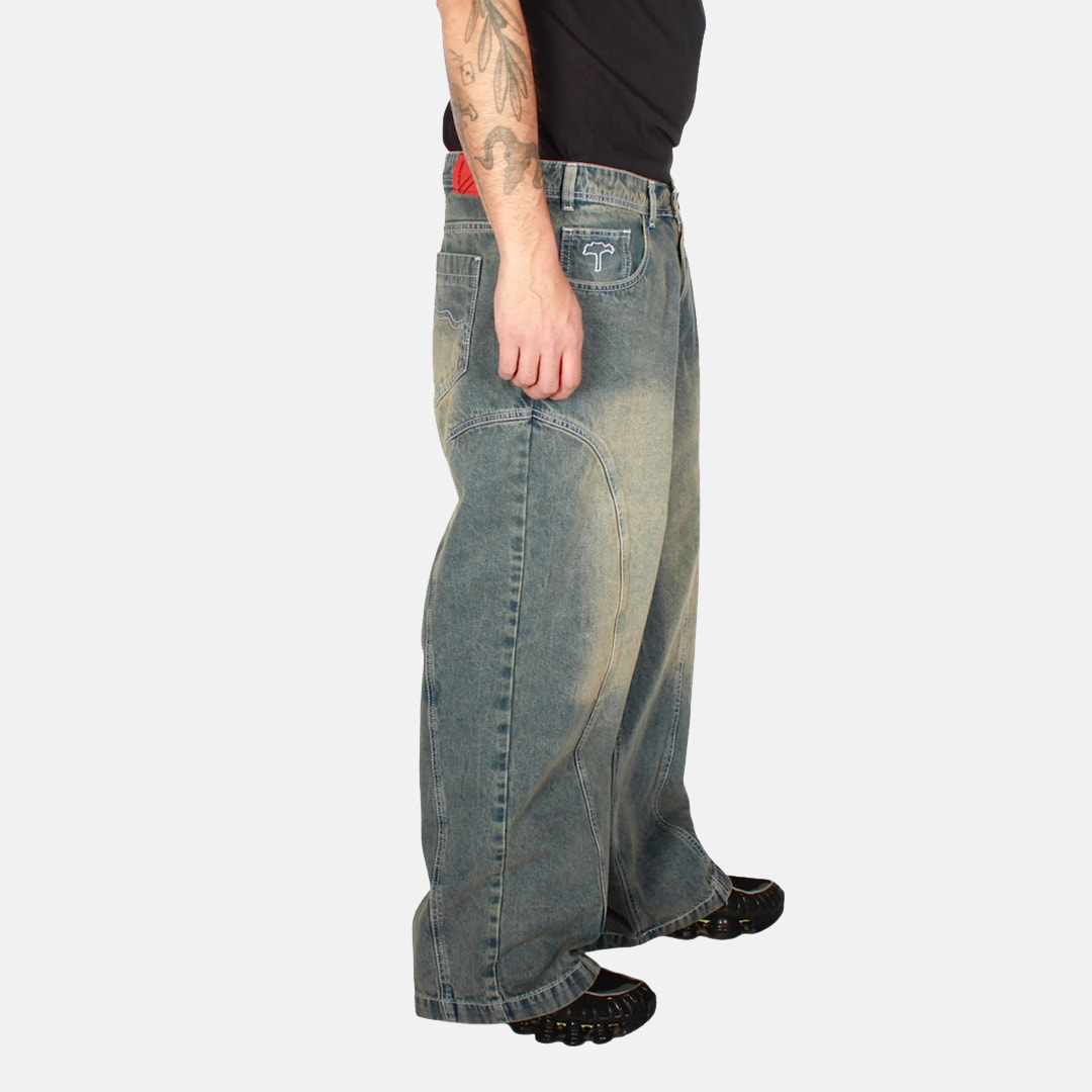 Jeans Baggy Ultra Cut Pardo Focalizado Old Tree