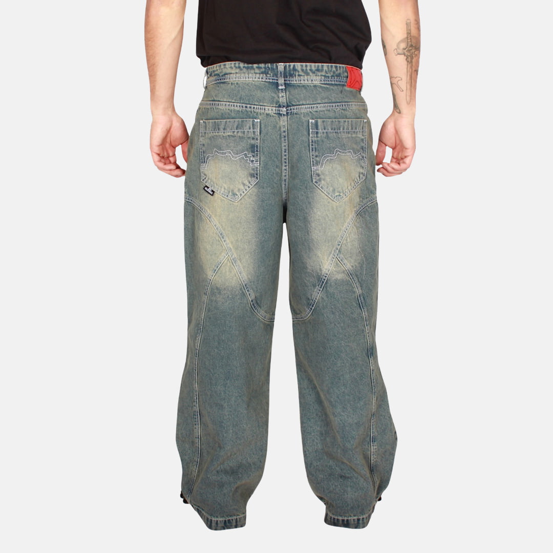 Jeans Baggy Ultra Cut Pardo Focalizado Old Tree - Imagen 3