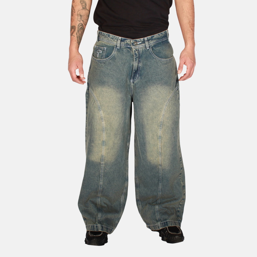 Jeans Baggy Ultra Cut Pardo Focalizado Old Tree