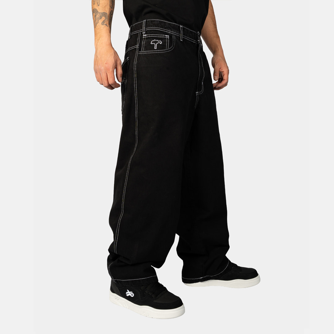Jeans Extra Baggy Negro Contrast Classic Old Tree