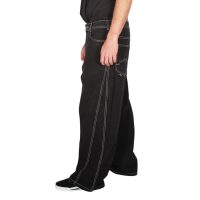 Jeans Baggy Three Cut Negro Contrast Old Tree - Imagen 4