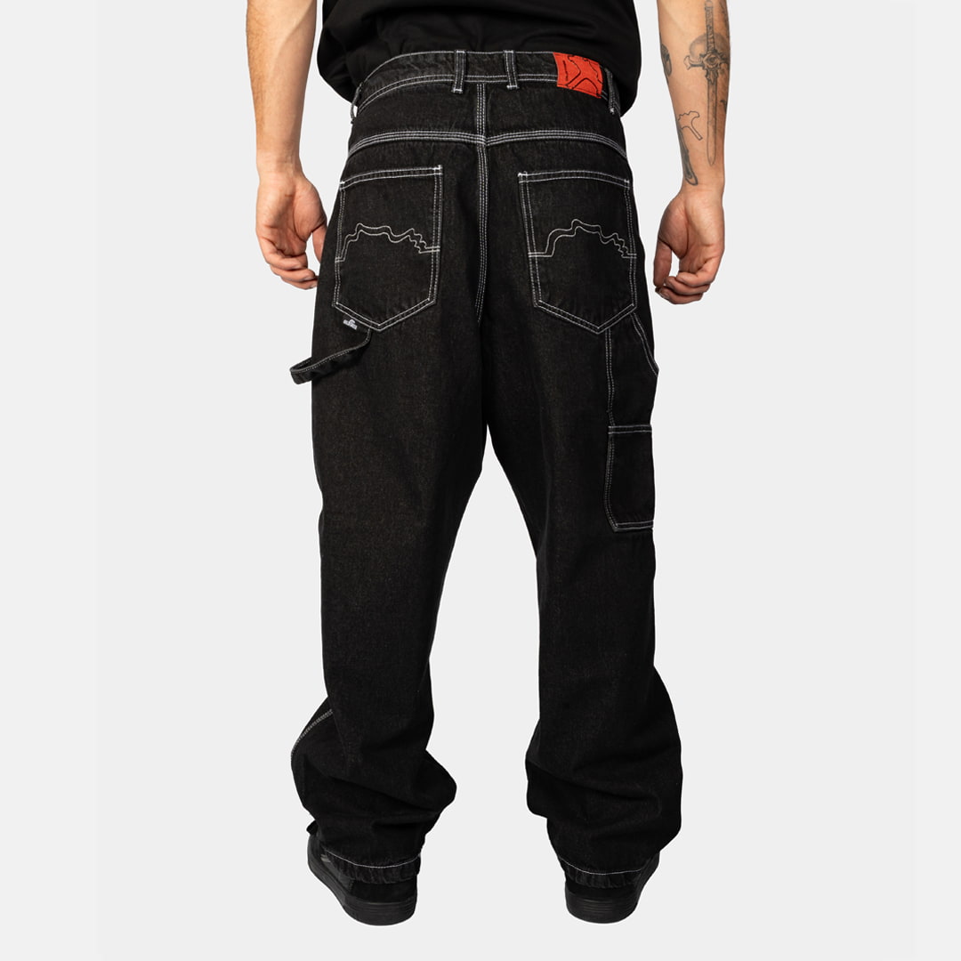 Jeans Carpenter Baggy Negro Silver Old Tree - Imagen 3